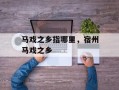 马戏之乡指哪里，宿州马戏之乡