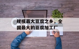 规模最大豆腐之乡，全国最大的豆腐加工厂