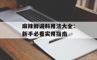 麻辣鲜调料用法大全：新手必看实用指南