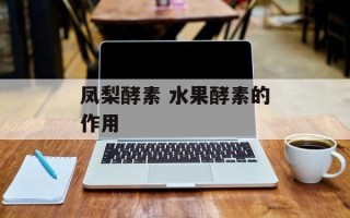 凤梨酵素 水果酵素的作用