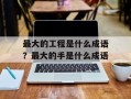 最大的工程是什么成语？最大的手是什么成语