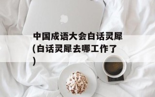 中国成语大会白话灵犀(白话灵犀去哪工作了)