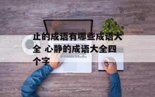止的成语有哪些成语大全 心静的成语大全四个字