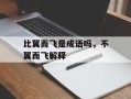 比翼而飞是成语吗，不翼而飞解释