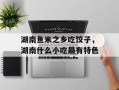 湖南鱼米之乡吃饺子，湖南什么小吃最有特色
