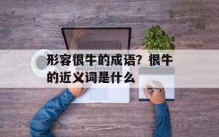 形容很牛的成语？很牛的近义词是什么