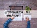 辽宁的人参之乡，东北哪里产人参