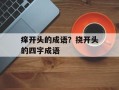 痒开头的成语？挠开头的四字成语