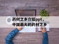 药材之乡介绍ppt，中国最大的药材之乡