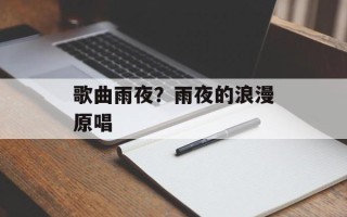 歌曲雨夜？雨夜的浪漫原唱