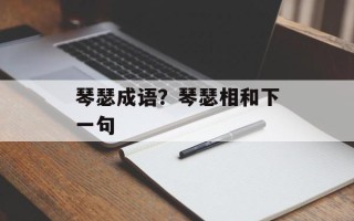 琴瑟成语？琴瑟相和下一句
