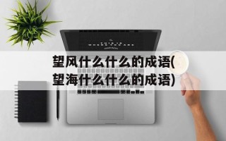 望风什么什么的成语(望海什么什么的成语)