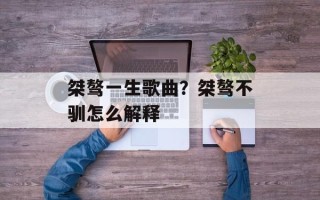 桀骜一生歌曲？桀骜不驯怎么解释