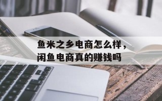 鱼米之乡电商怎么样，闲鱼电商真的赚钱吗