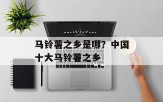 马铃薯之乡是哪？中国十大马铃薯之乡