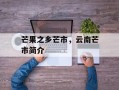 芒果之乡芒市，云南芒市简介