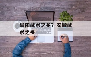 阜阳武术之乡？安徽武术之乡
