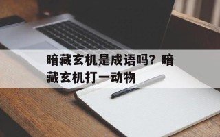 暗藏玄机是成语吗？暗藏玄机打一动物