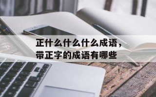 正什么什么什么成语，带正字的成语有哪些