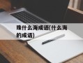 珠什么海成语(什么海的成语)