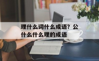 理什么词什么成语？公什么什么理的成语