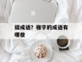 缀成语？雅字的成语有哪些