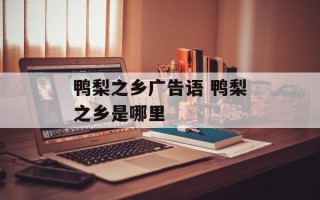鸭梨之乡广告语 鸭梨之乡是哪里
