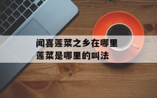 闻喜莲菜之乡在哪里 莲菜是哪里的叫法