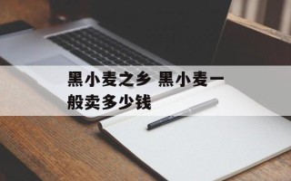 黑小麦之乡 黑小麦一般卖多少钱
