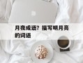 月夜成语？描写明月亮的词语