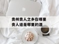 贵州贵人之乡在哪里 贵人道是哪里的酒