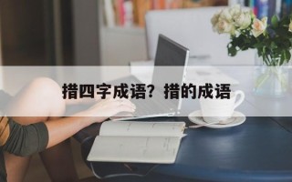 措四字成语？措的成语