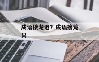 成语接龙迟？成语接龙只