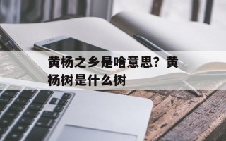 黄杨之乡是啥意思？黄杨树是什么树