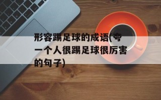 形容踢足球的成语(夸一个人很踢足球很厉害的句子)