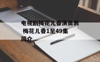 电视剧梅花儿香演员表 梅花儿香1至49集简介