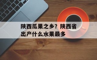 陕西瓜果之乡？陕西省出产什么水果最多