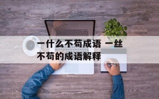 一什么不苟成语 一丝不苟的成语解释