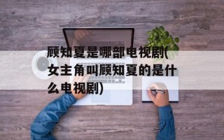 顾知夏是哪部电视剧(女主角叫顾知夏的是什么电视剧)