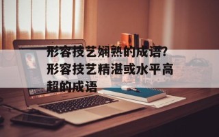 形容技艺娴熟的成语？形容技艺精湛或水平高超的成语