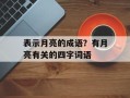 表示月亮的成语？有月亮有关的四字词语
