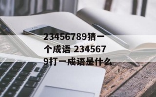 23456789猜一个成语 2345679打一成语是什么