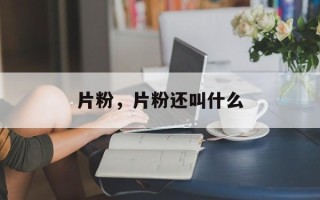 片粉，片粉还叫什么