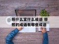 照什么宣什么成语 带照的成语有哪些成语