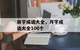 田字成语大全，月字成语大全100个