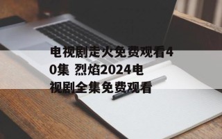 电视剧走火免费观看40集 烈焰2024电视剧全集免费观看