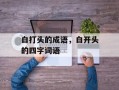 白打头的成语，白开头的四字词语