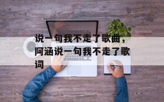 说一句我不走了歌曲，阿涵说一句我不走了歌词
