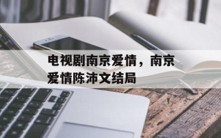 电视剧南京爱情，南京爱情陈沛文结局