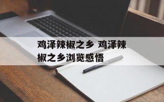 鸡泽辣椒之乡 鸡泽辣椒之乡浏览感悟